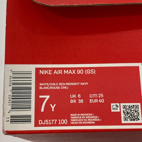 Nike Air Max 90 GS 7 Youth USA Denim Shoe with Box - Picture 2 of 7